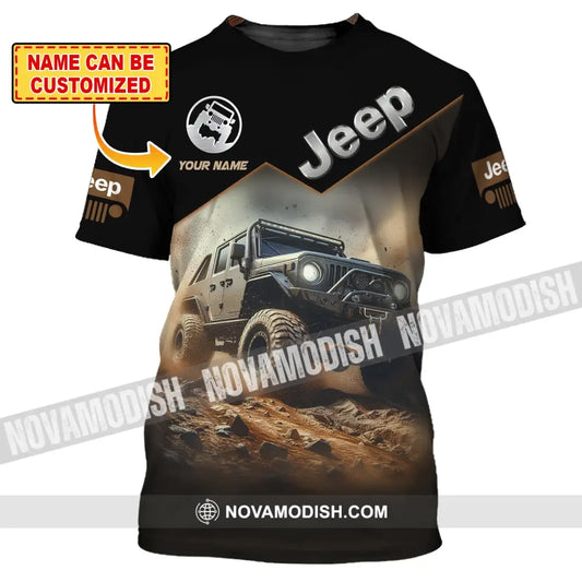 Unisex Shirt Custom Name Jeep Gladiator Polo Long Sleeve T-Shirt