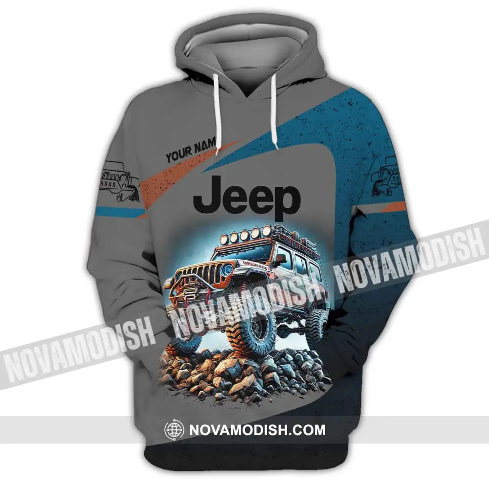 Unisex Shirt Custom Name Jeep Gladiator Polo Long Sleeve Hoodie / S T-Shirt