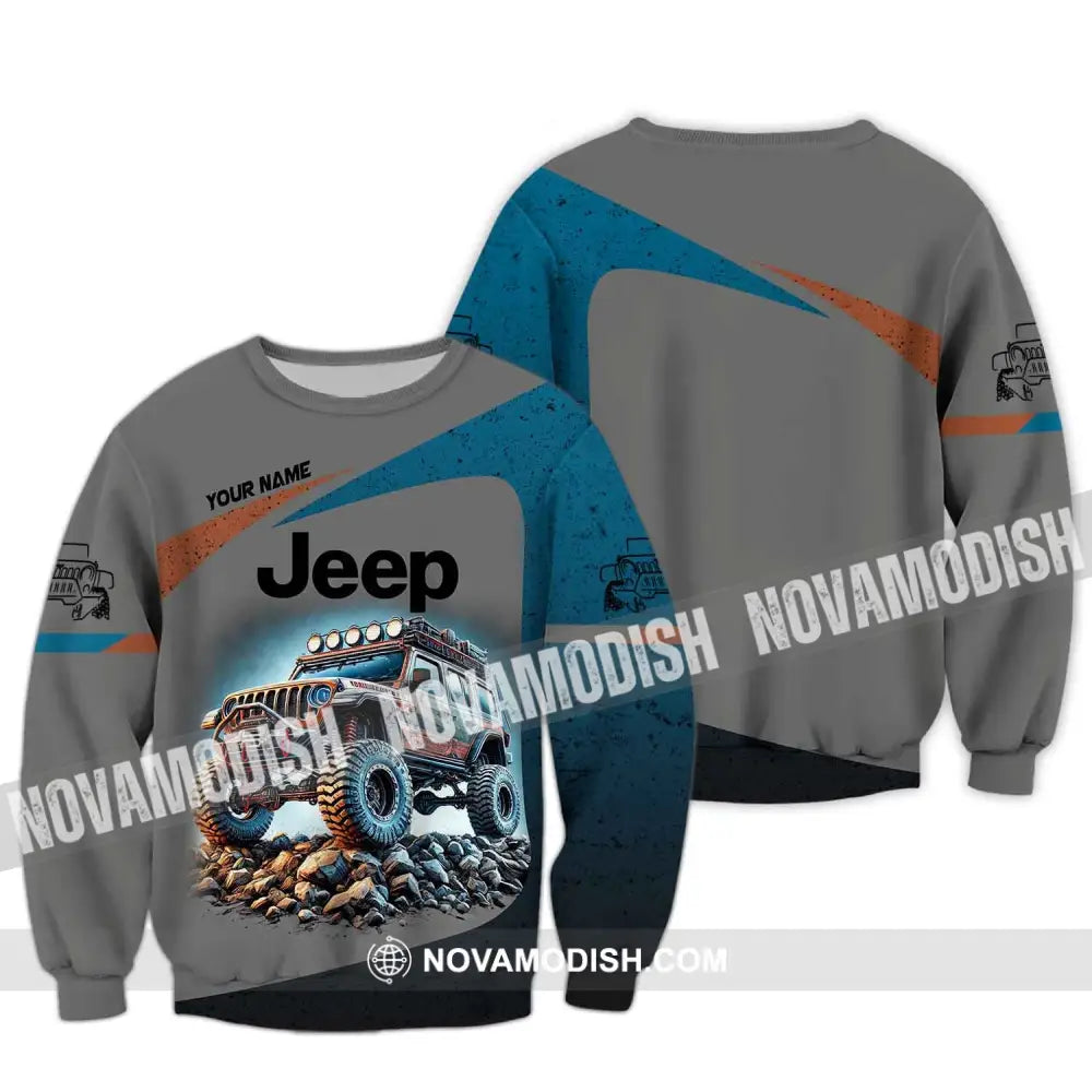 Unisex Shirt Custom Name Jeep Gladiator Polo Long Sleeve / S T-Shirt