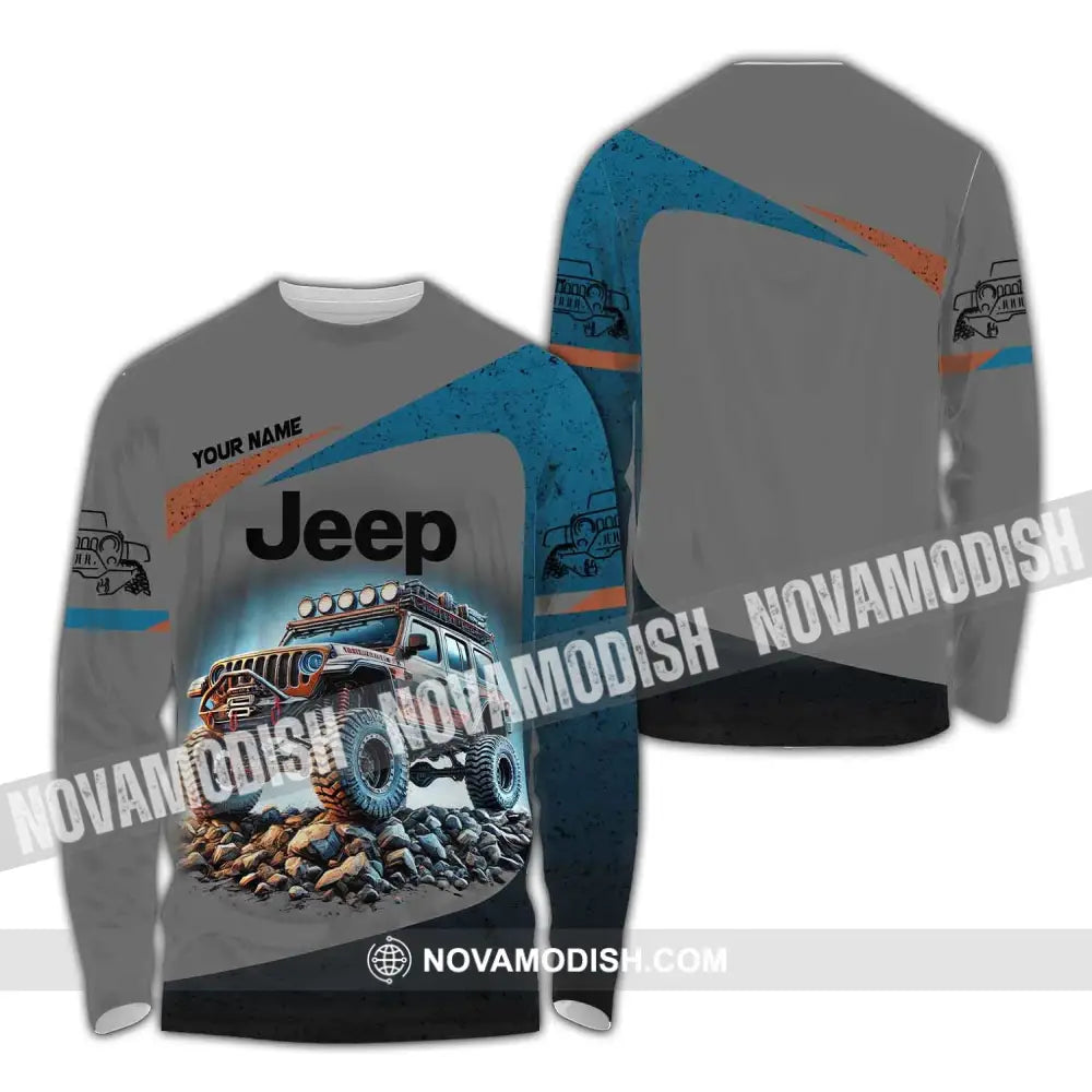 Unisex Shirt Custom Name Jeep Gladiator Polo Long Sleeve / S T-Shirt