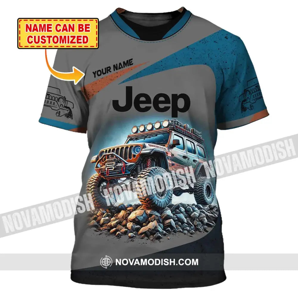 Unisex Shirt Custom Name Jeep Gladiator Polo Long Sleeve T-Shirt