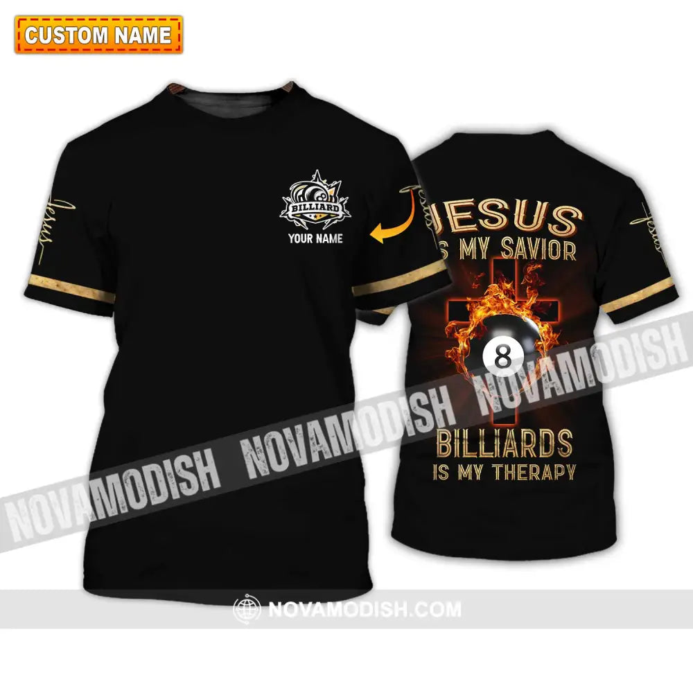 Unisex Shirt - Custom Name Jesus Billiards Shirt T-shirt