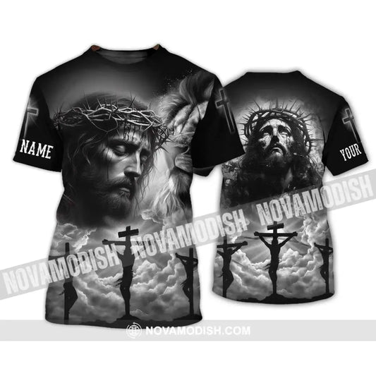 Unisex Shirt - Custom Name Jesus Shirt Black T-Shirt / S T-shirt