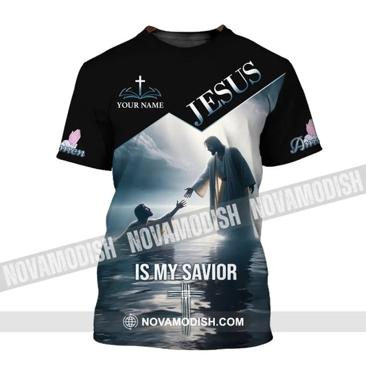 Unisex Shirt - Custom Name Jesus Is My Savior Saving T-Shirt / S T-Shirt