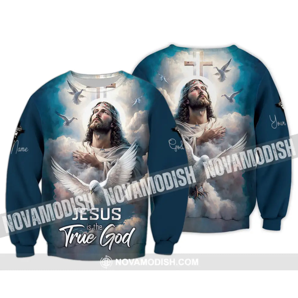 Unisex Shirt - Custom Name Jesus Is The True God Shirt Long Sleeve / S T-shirt