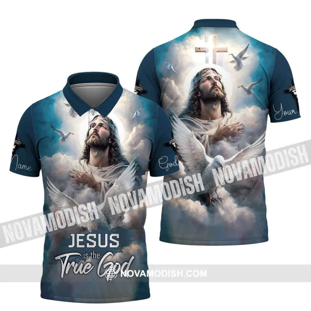 Unisex Shirt - Custom Name Jesus Is The True God Shirt Polo Shirt / S T-shirt