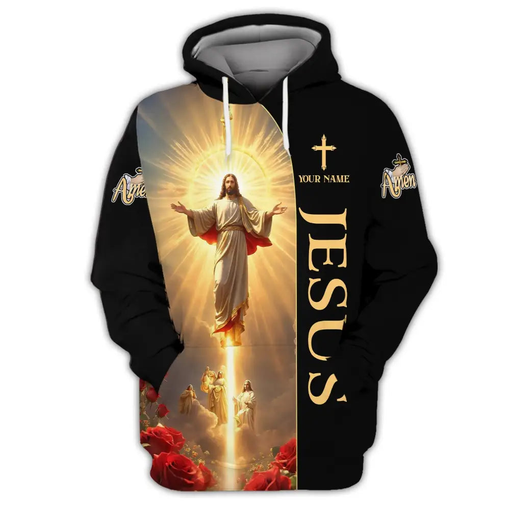 Unisex Shirt - Custom Name Jesus Light Hoodie / S T-Shirt