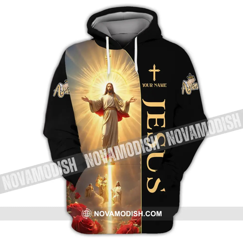 Unisex Shirt - Custom Name Jesus Light Hoodie / S T-Shirt