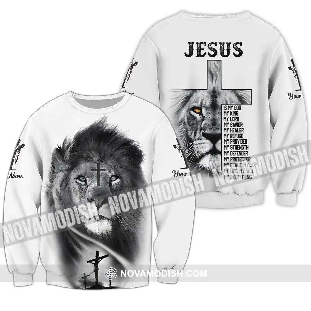 Unisex Shirt - Custom Name Jesus Light Shirt Jesus Is My God Long Sleeve / S T-shirt