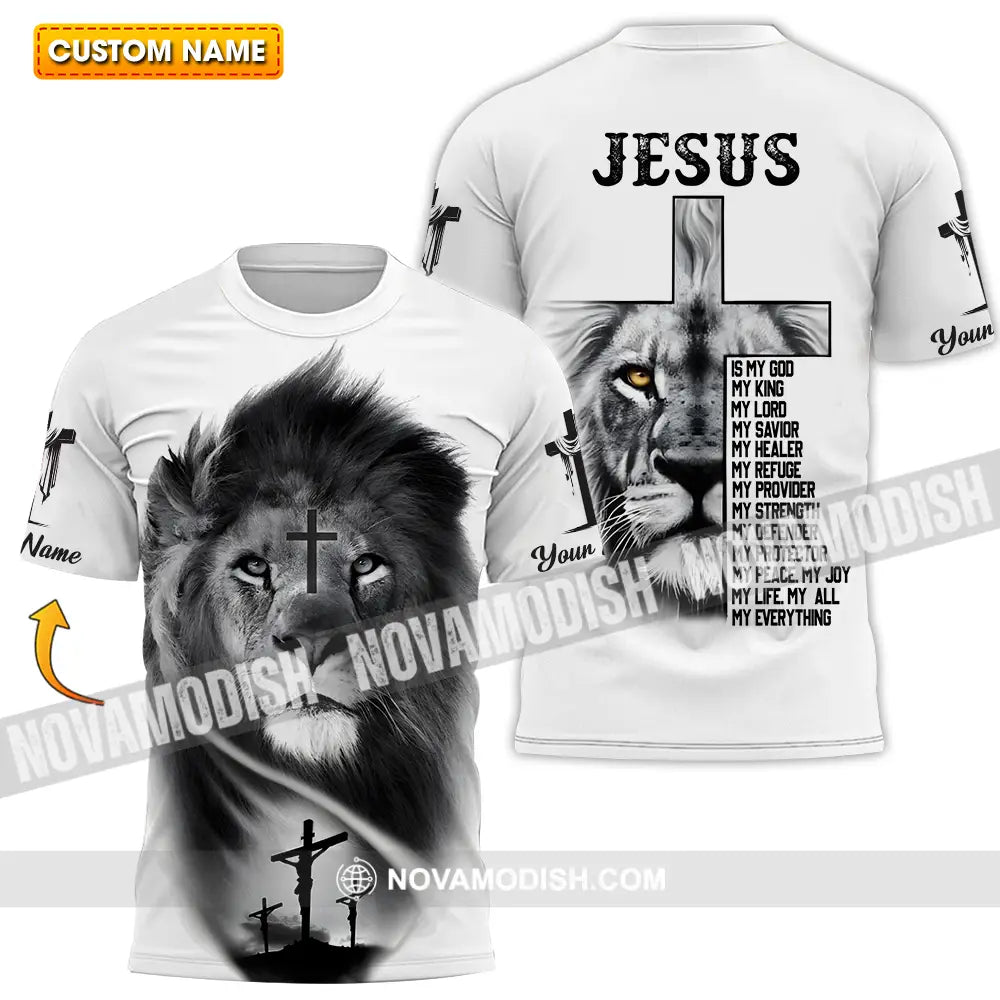 Unisex Shirt - Custom Name Jesus Light Shirt Jesus Is My God T-shirt