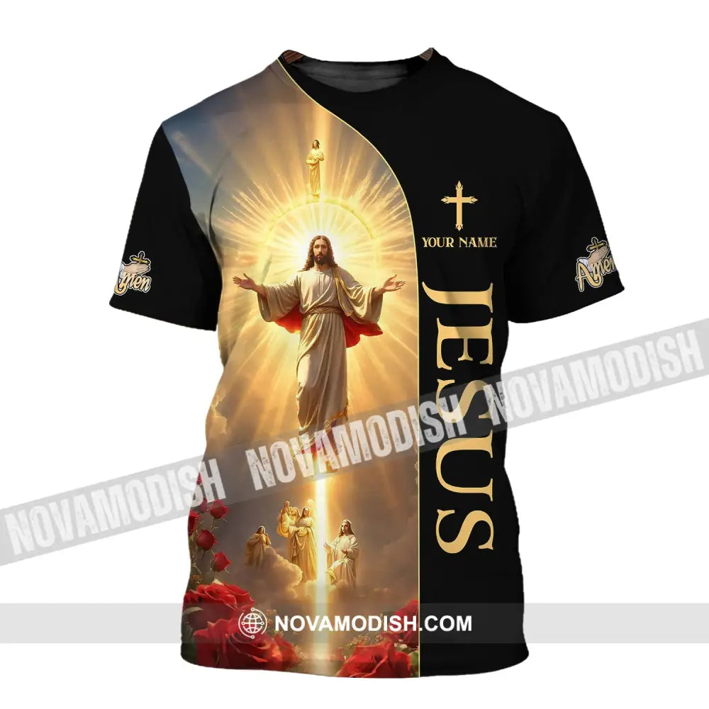 Unisex Shirt - Custom Name Jesus Light T-Shirt / S T-Shirt