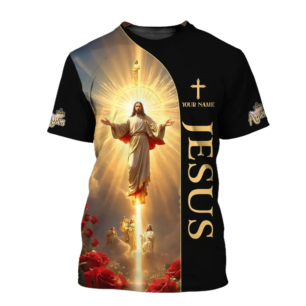 Unisex Shirt - Custom Name Jesus Light T-Shirt / S T-Shirt