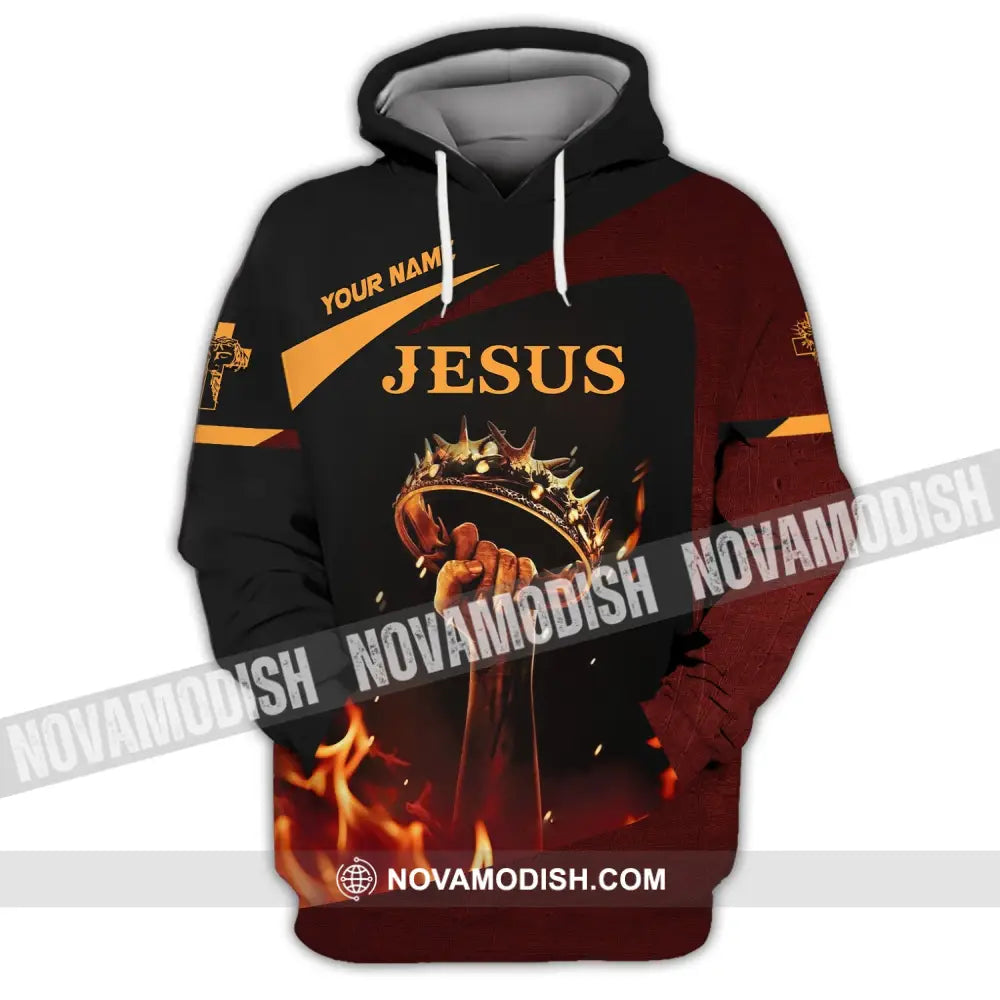 Unisex Shirt Custom Name Jesus Love Long Sleeve Hoodie Polo Gift For Christian / S T-Shirt