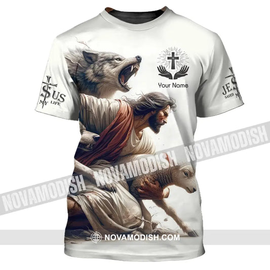 Unisex Shirt - Custom Name Shirt Jesus Saved My Life T-Shirt / S T-shirt