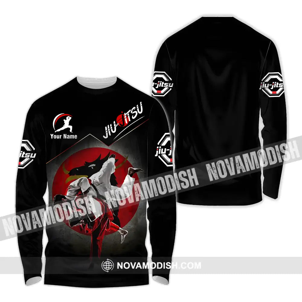 Unisex Shirt - Custom Name Jiu Jitsu Shirt Combat Long Sleeve Shirt / S T-shirt