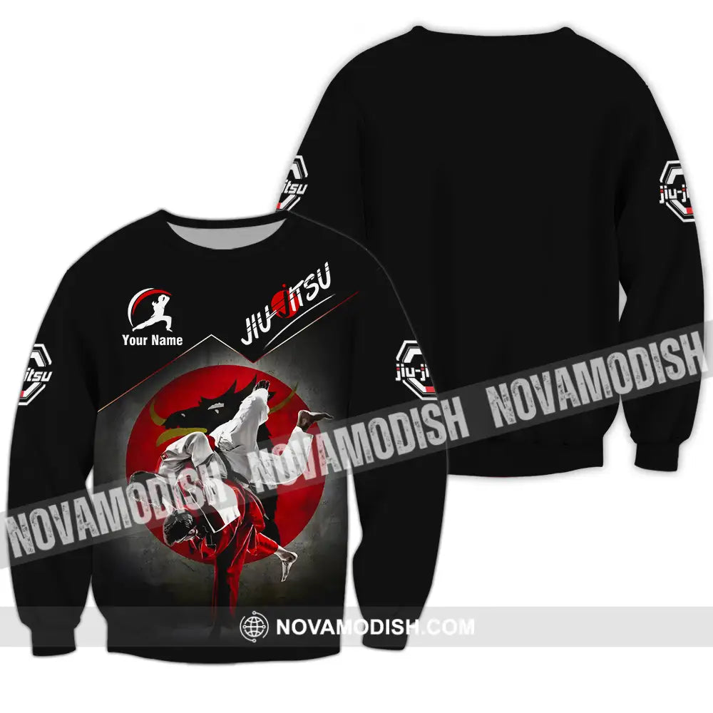 Unisex Shirt - Custom Name Jiu Jitsu Shirt Combat Long Sleeve / S T-shirt