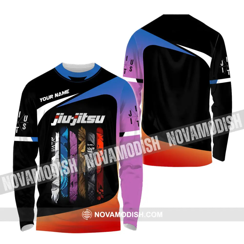 Unisex Shirt Custom Name Jiujitsu Lover Gift Long Sleeve / S T-Shirt