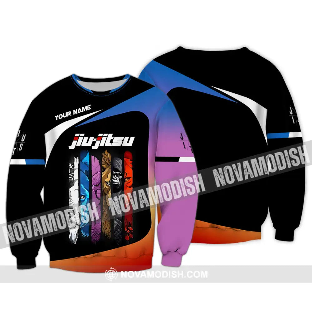 Unisex Shirt Custom Name Jiujitsu Lover Gift Long Sleeve / S T-Shirt