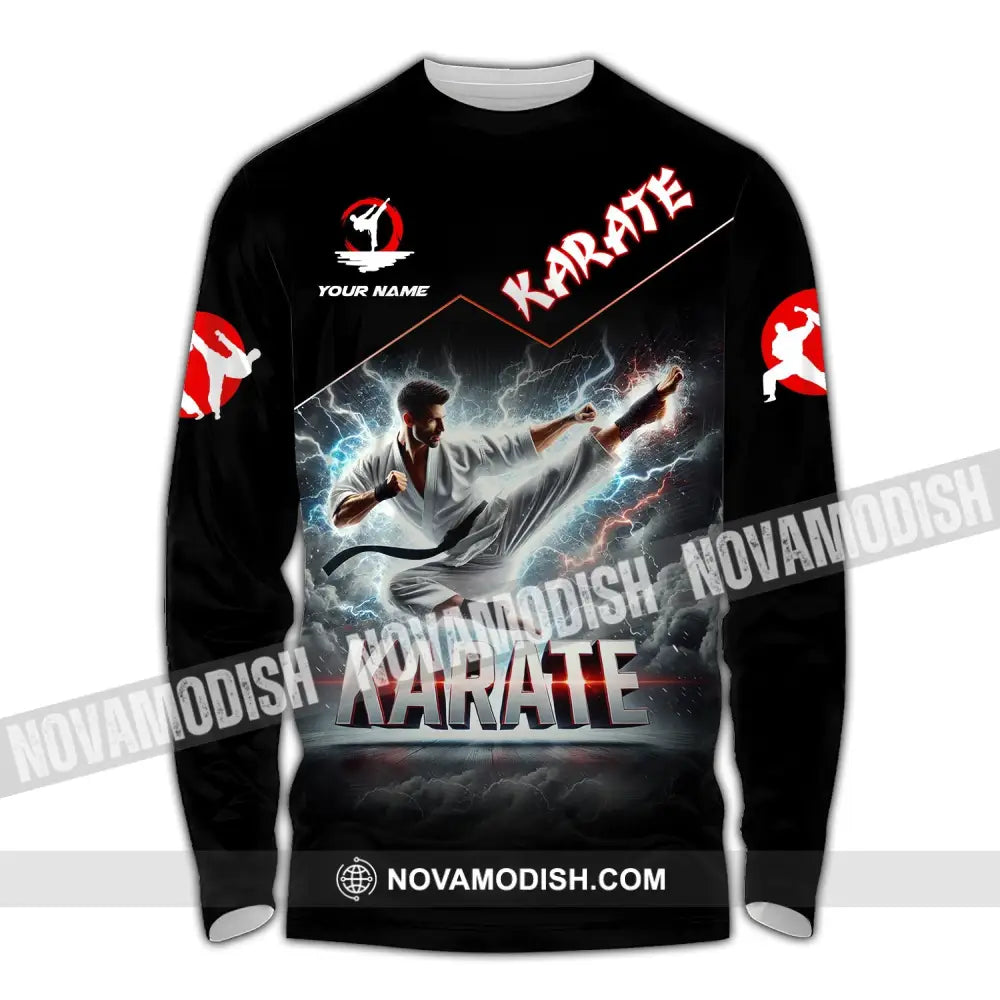 Unisex Shirt - Custom Name Karate Long Sleeve / S T-Shirt