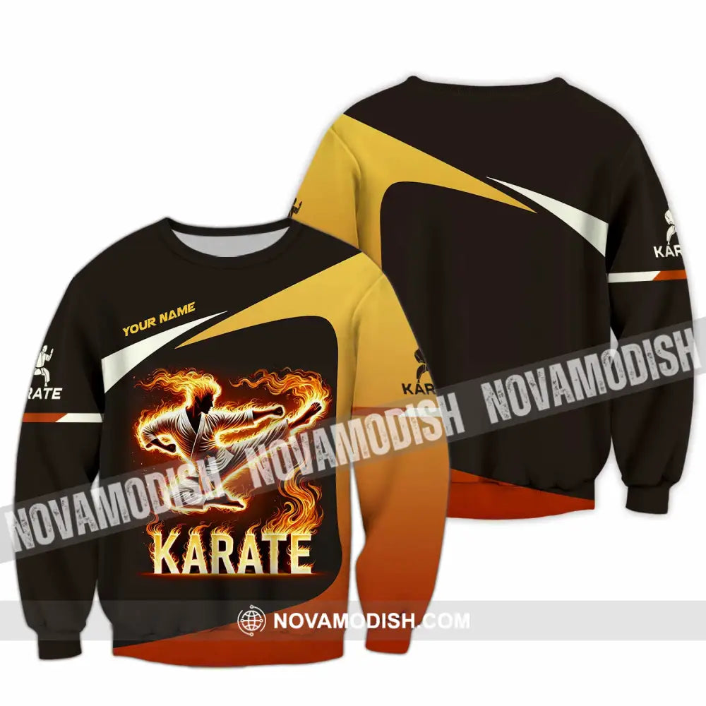 Unisex Shirt Custom Name Karate Polo Long Sleeve / S T-Shirt