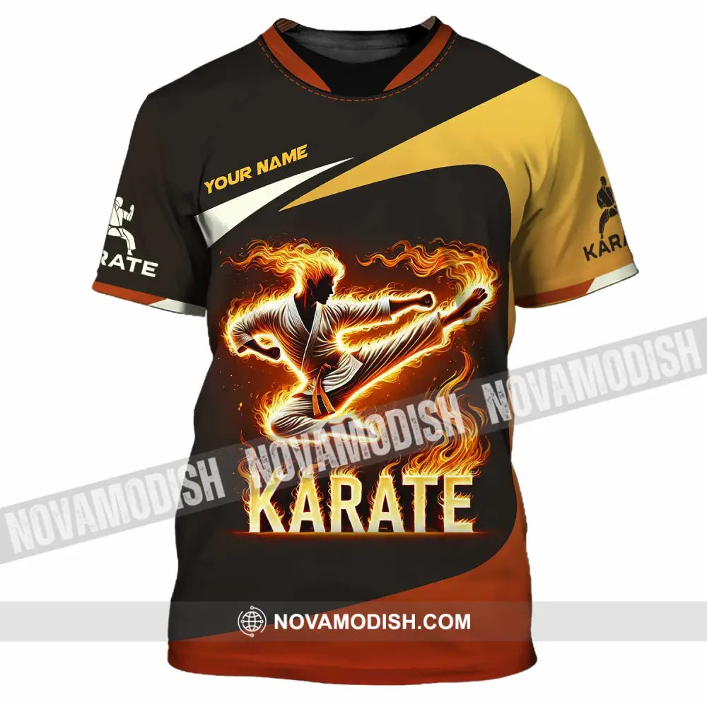 Unisex Shirt Custom Name Karate Polo Long Sleeve T-Shirt / S T-Shirt