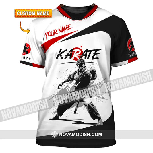 Unisex Shirt - Custom Name Karate Sport Shirt Fighter T-shirt