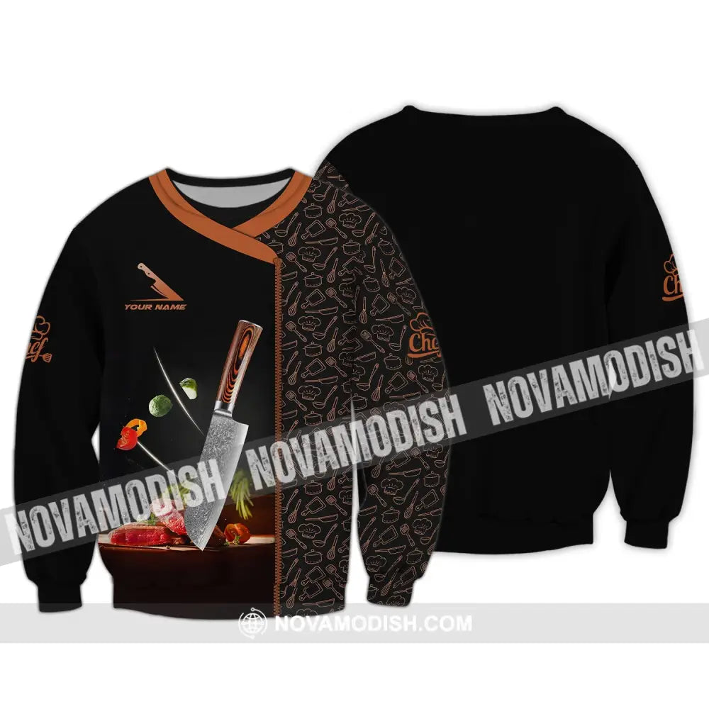 Unisex Shirt - Custom Name Shirt - Knife Of Chef Long Sleeve / S T-shirt