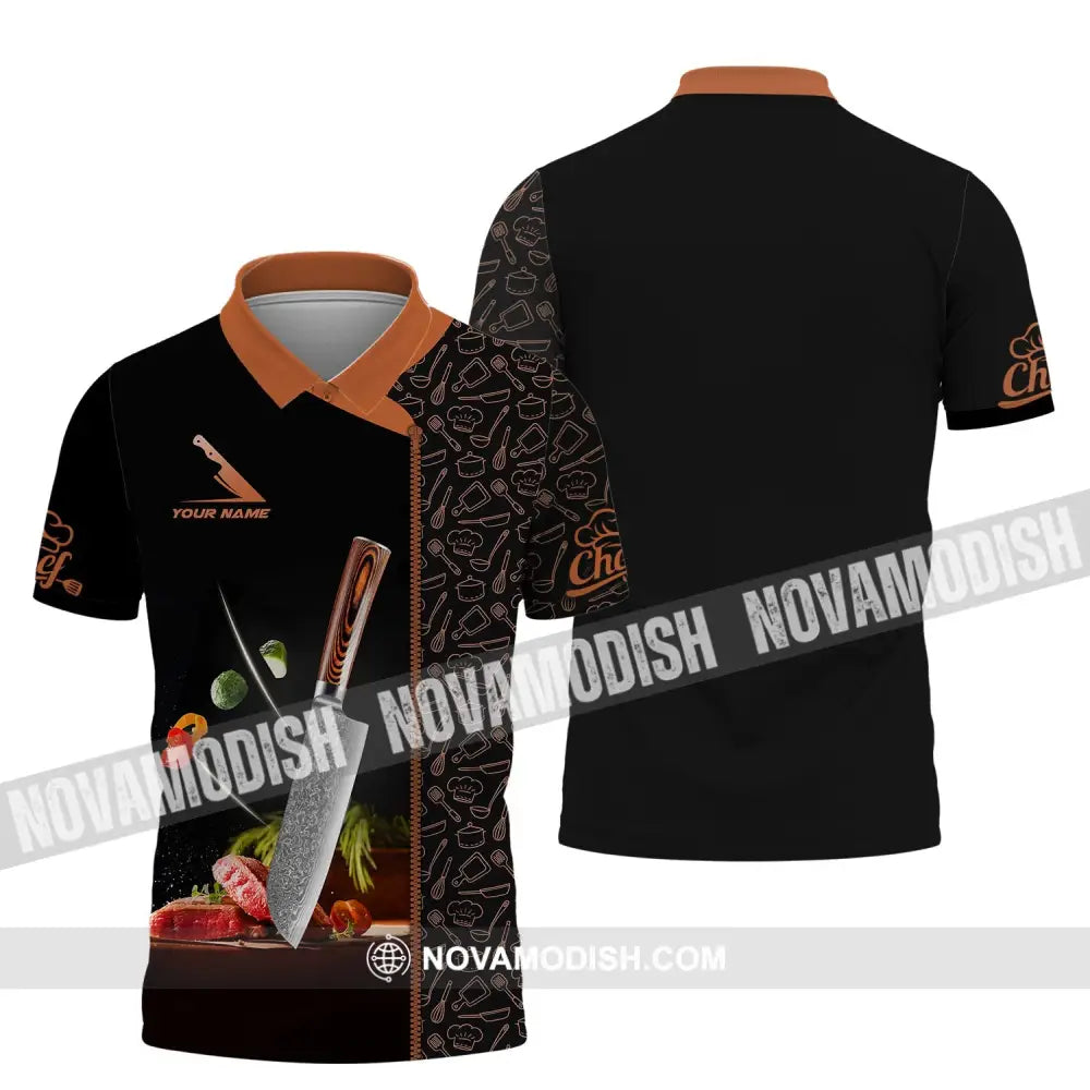Unisex Shirt - Custom Name Shirt - Knife Of Chef Polo Shirt / S T-shirt
