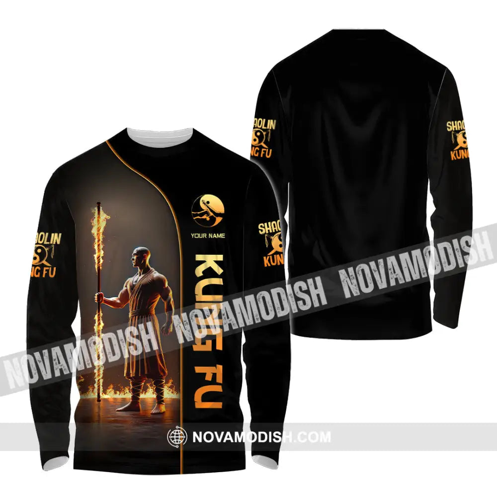 Unisex Shirt Custom Name Kung Fu Lover Gift Long Sleeve / S T-Shirt