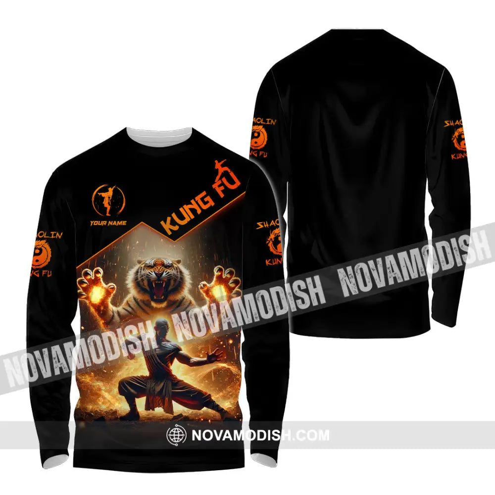 Unisex Shirt Custom Name Kung Fu Lover Gift Long Sleeve / S T-Shirt