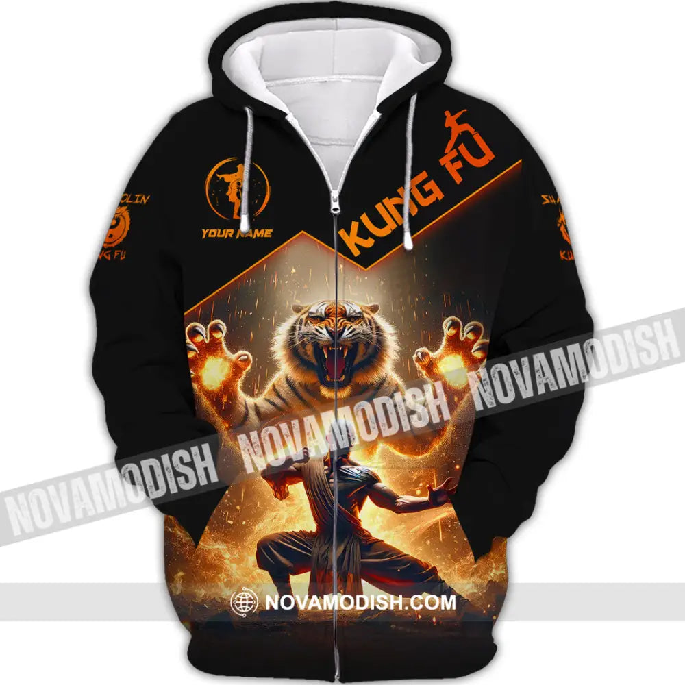 Unisex Shirt Custom Name Kung Fu Lover Gift Zipper Hoodie / S T-Shirt