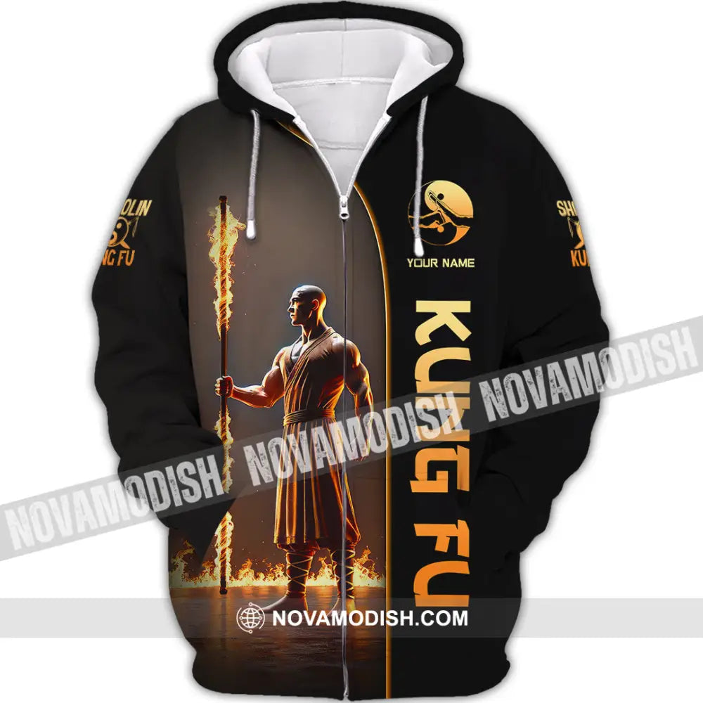 Unisex Shirt Custom Name Kung Fu Lover Gift Zipper Hoodie / S T-Shirt