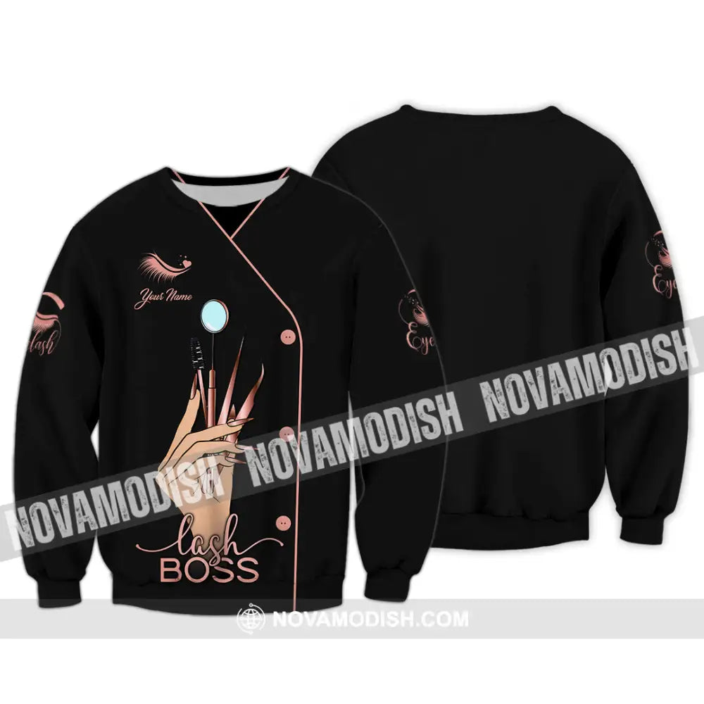 Unisex Shirt - Custom Name Lash Boss Shirt Long Sleeve / S T-shirt