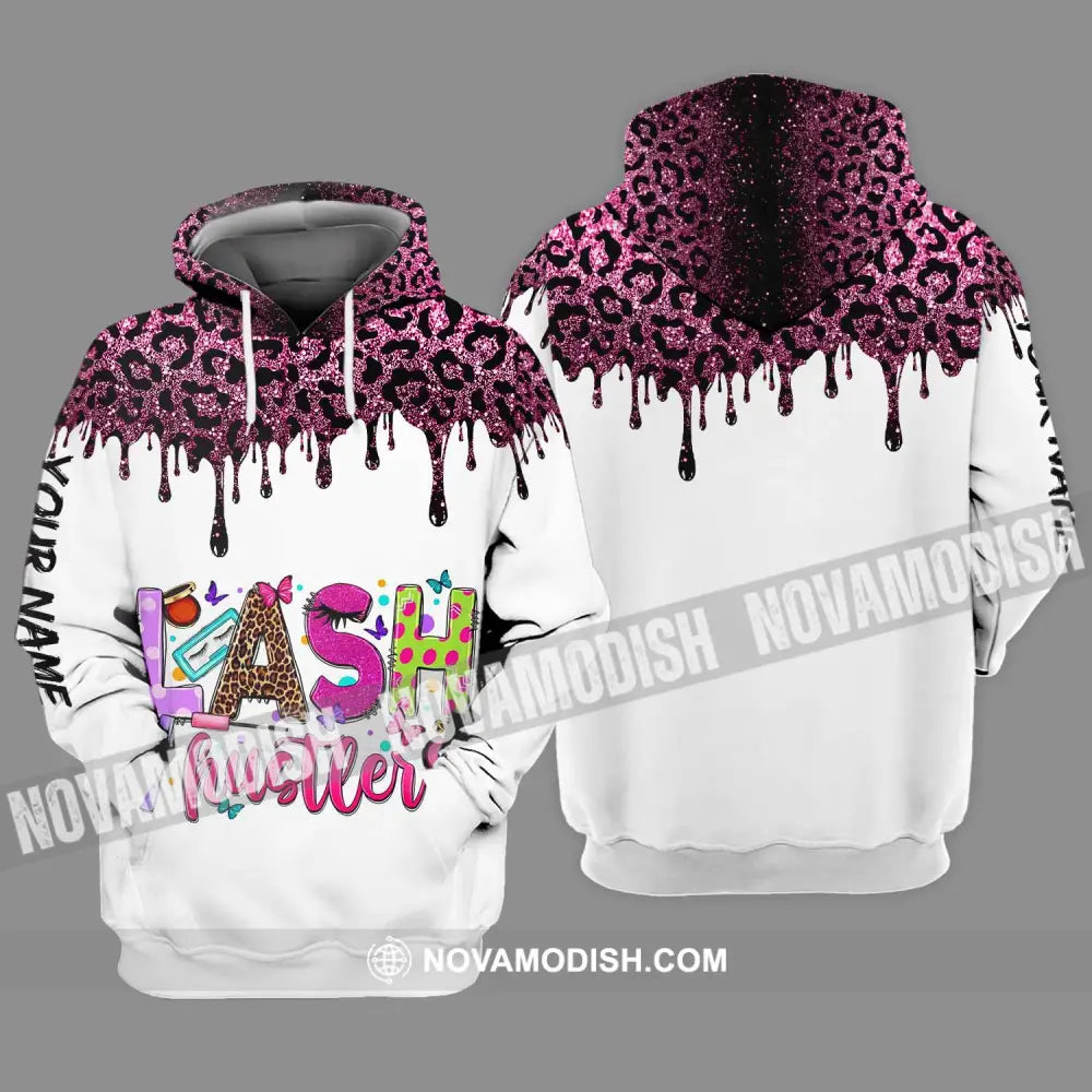 Unisex Shirt - Custom Name Shirt Lash Hustler Hoodie / S T-shirt