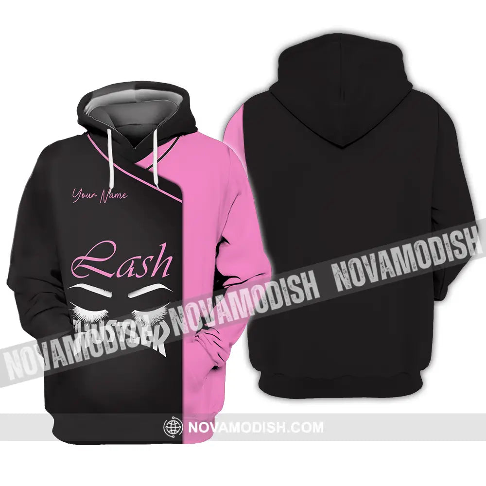 Unisex Shirt - Custom Name Shirt Lash Hustler Hoodie / S T-shirt