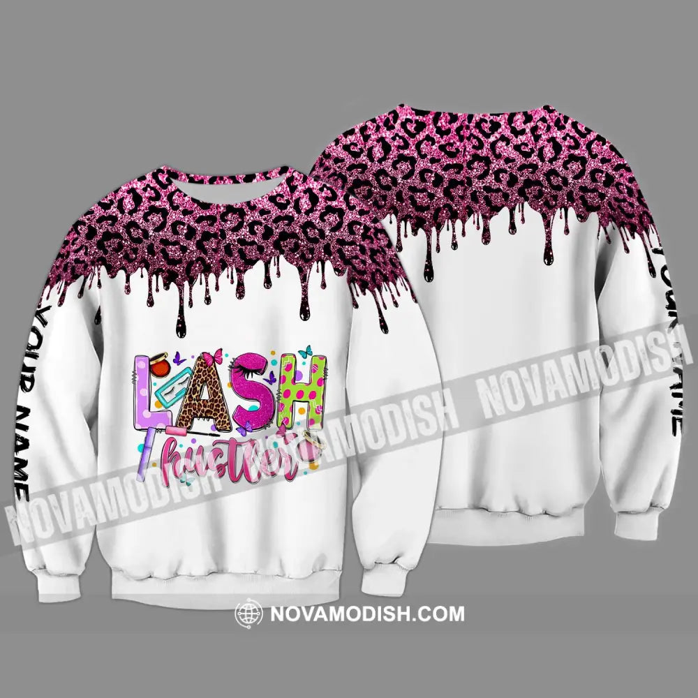 Unisex Shirt - Custom Name Shirt Lash Hustler Long Sleeve / S T-shirt