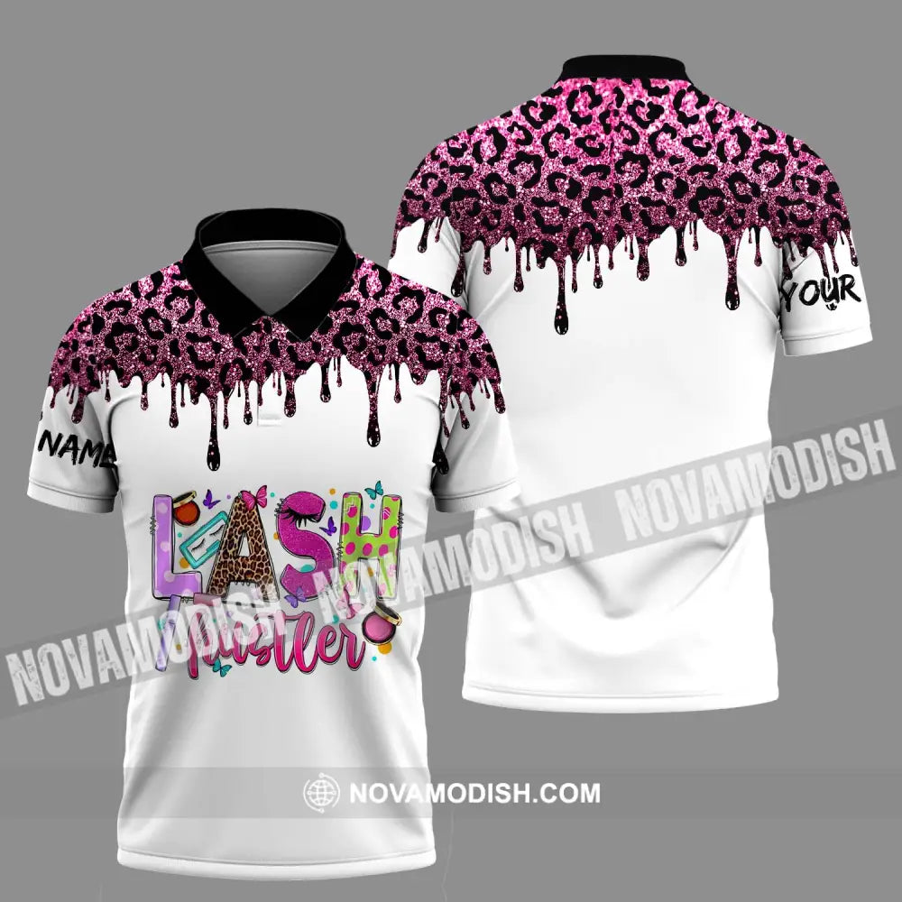 Unisex Shirt - Custom Name Shirt Lash Hustler Polo Shirt / S T-shirt