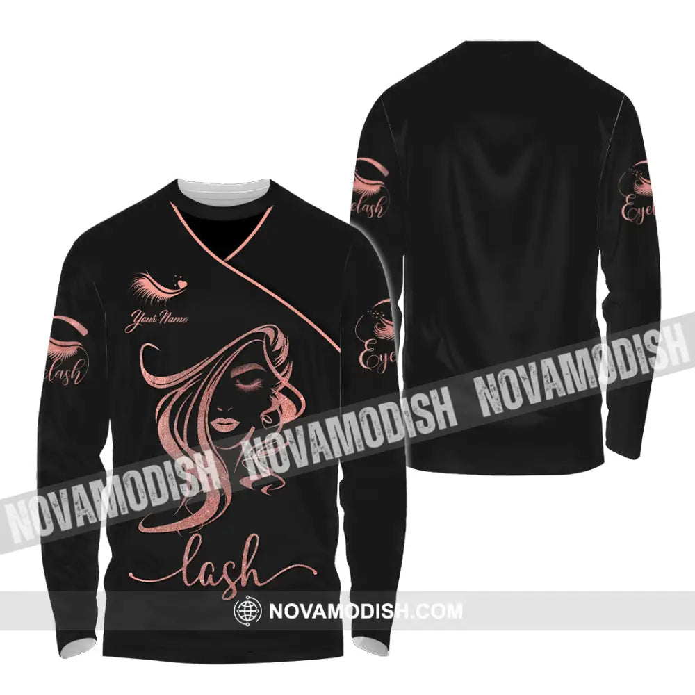 Unisex Shirt - Custom Name Lash Shirt Long Sleeve Shirt / S T-shirt