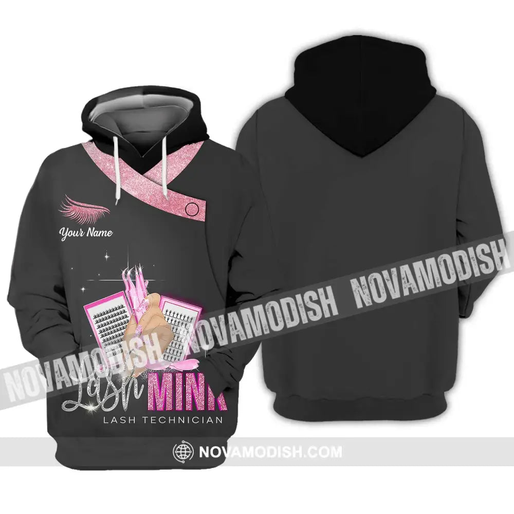 Unisex Shirt - Custom Name Shirt Lash Mink Hoodie / S T-shirt