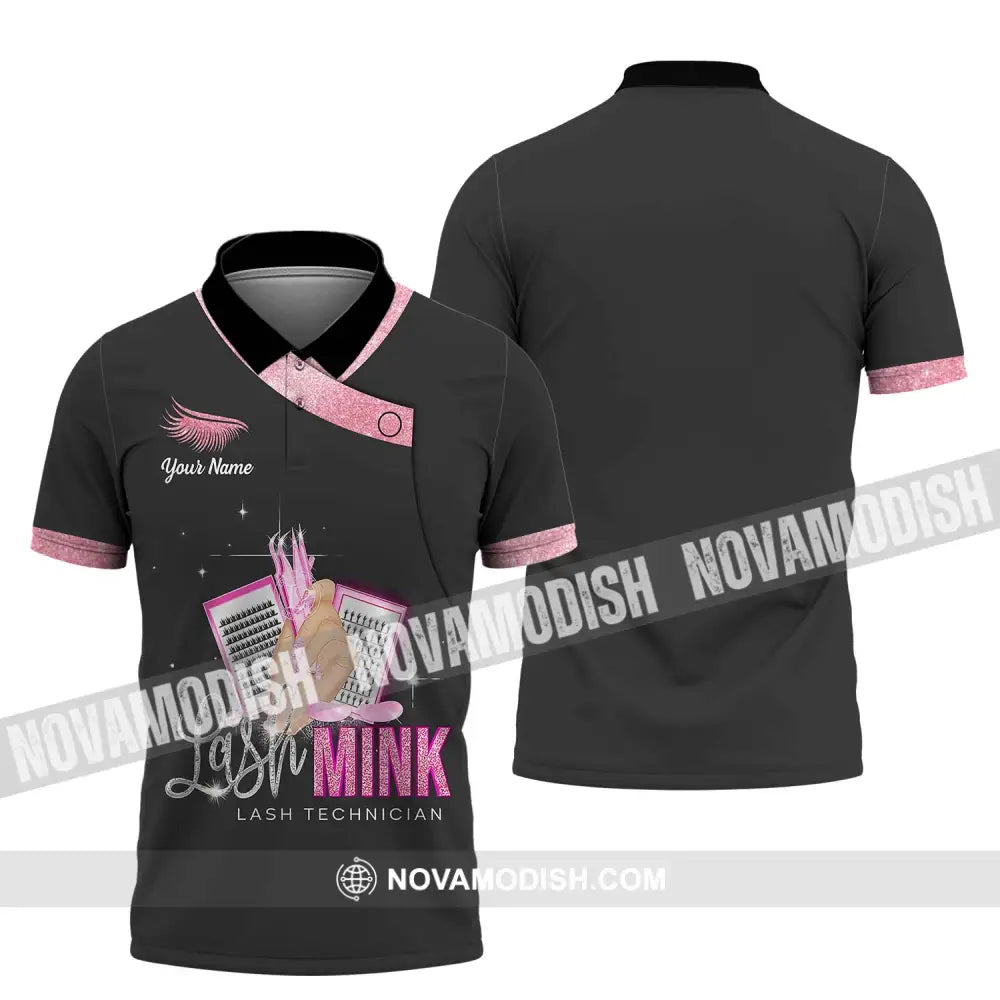 Unisex Shirt - Custom Name Shirt Lash Mink Polo Shirt / S T-shirt