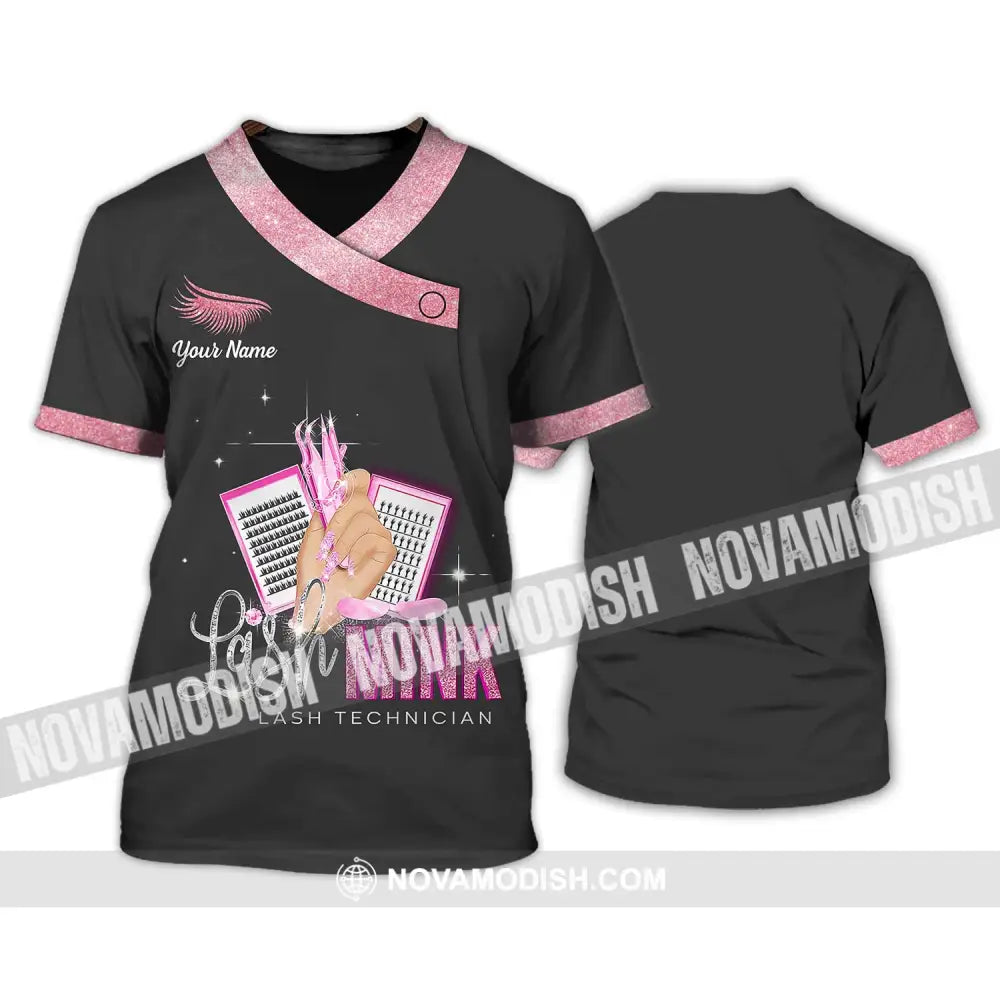 Unisex Shirt - Custom Name Shirt Lash Mink T-Shirt / S T-shirt