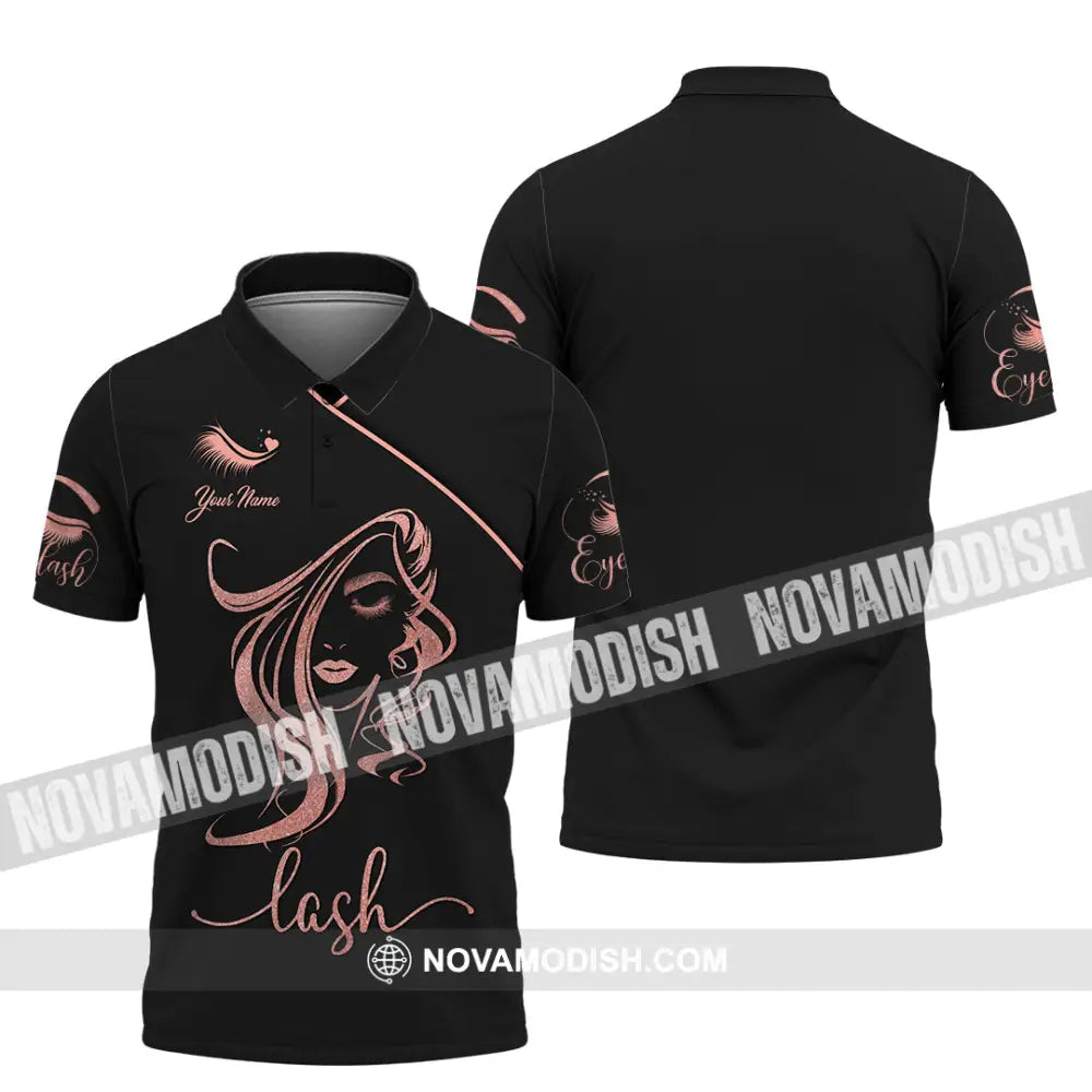 Unisex Shirt - Custom Name Lash Shirt Polo Shirt / S T-shirt