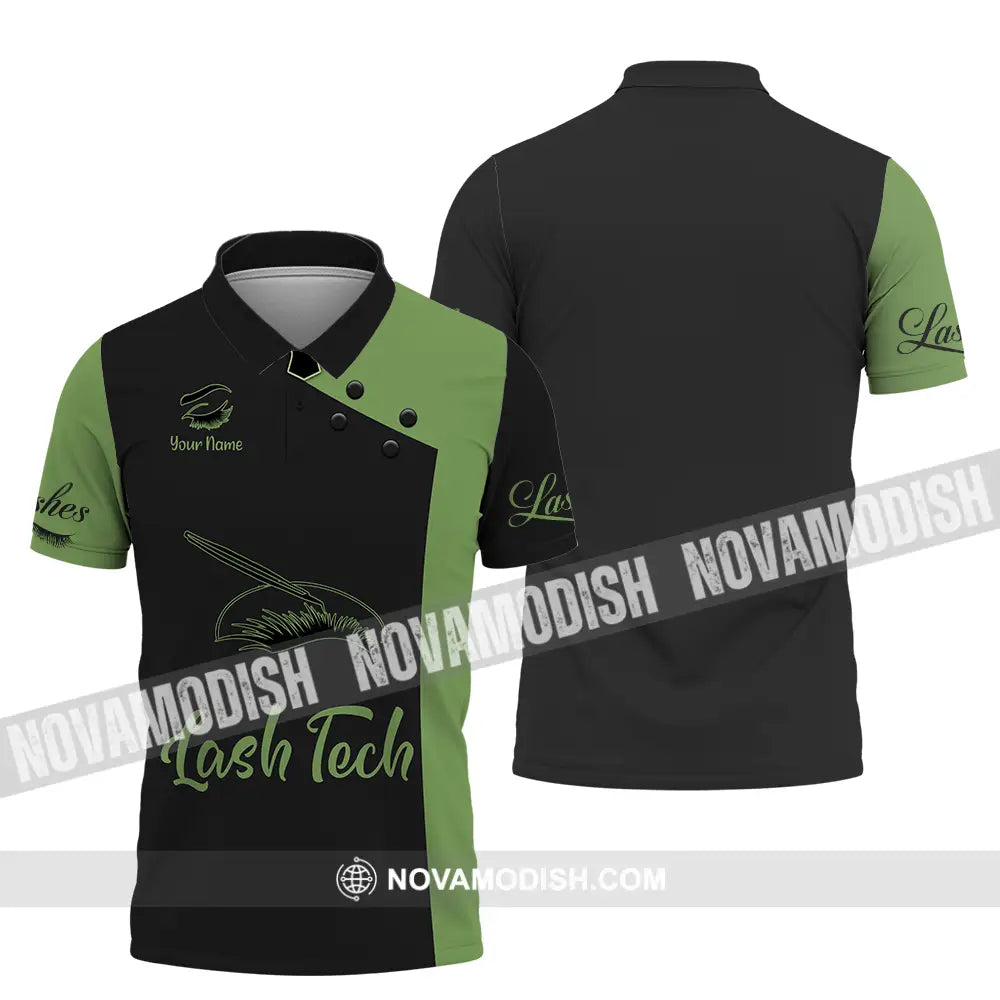Unisex Shirt - Custom Name Lash Teach Forest And Black Shirt Polo Shirt / S T-shirt