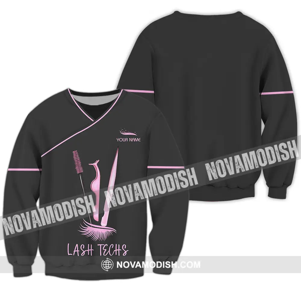 Unisex Shirt - Custom Name Lash Teaches Shirt Long Sleeve / S T-shirt