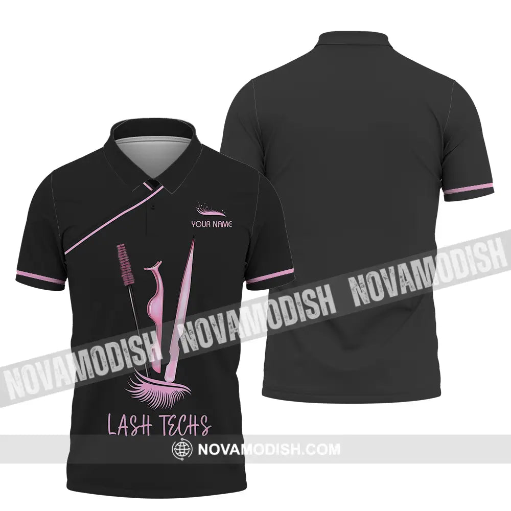 Unisex Shirt - Custom Name Lash Teaches Shirt Polo Shirt / S T-shirt