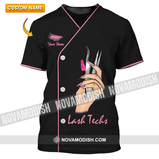 Unisex Shirt - Custom Name Shirt Lash Teaches T-shirt