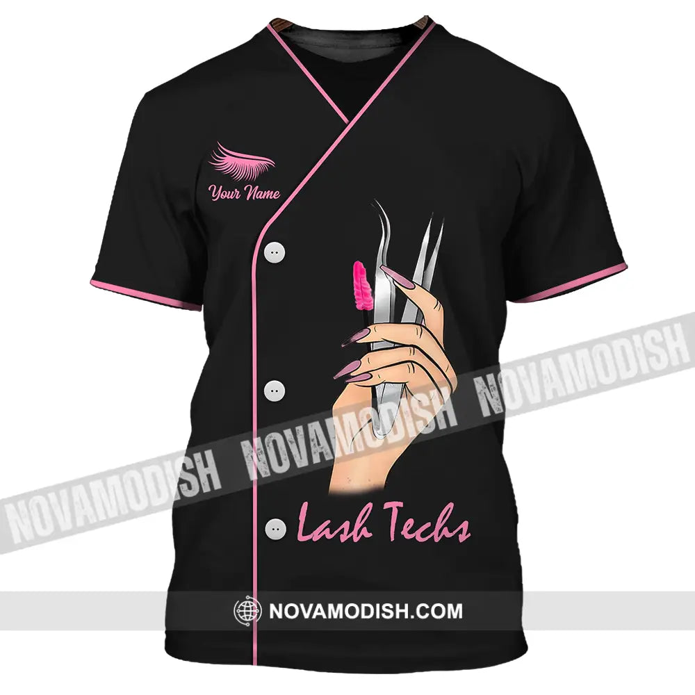 Unisex Shirt - Custom Name Shirt Lash Teaches T-Shirt / S T-shirt