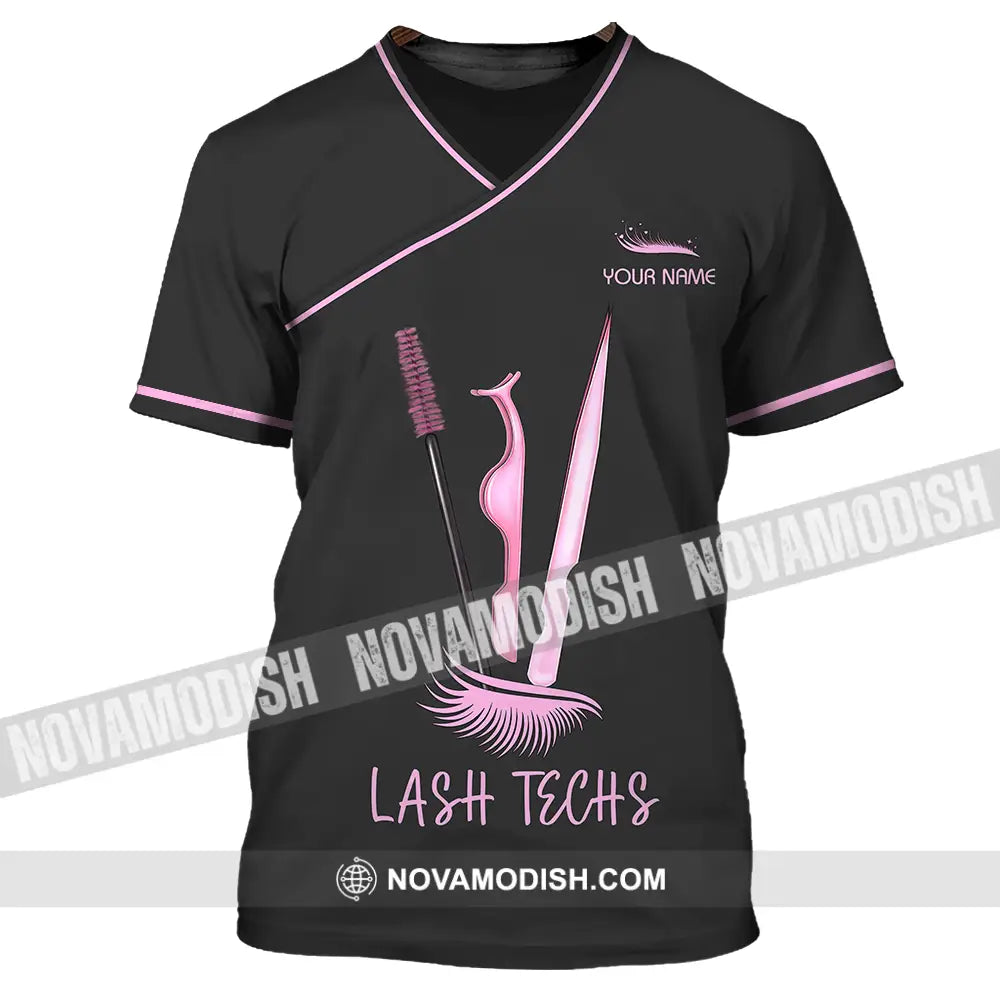 Unisex Shirt - Custom Name Lash Teaches Shirt T-Shirt / S T-shirt