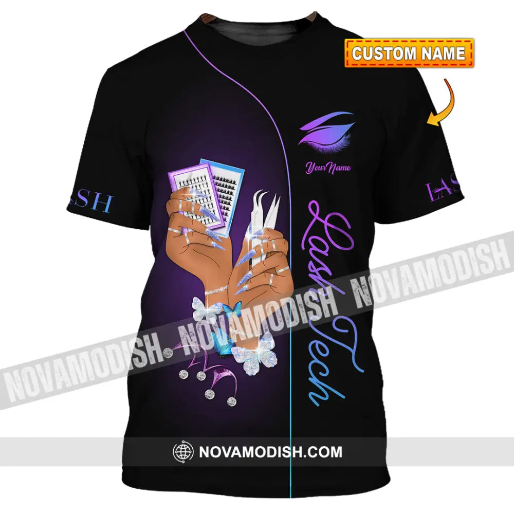 Unisex Shirt - Custom Name Shirt Lash Tech T-shirt