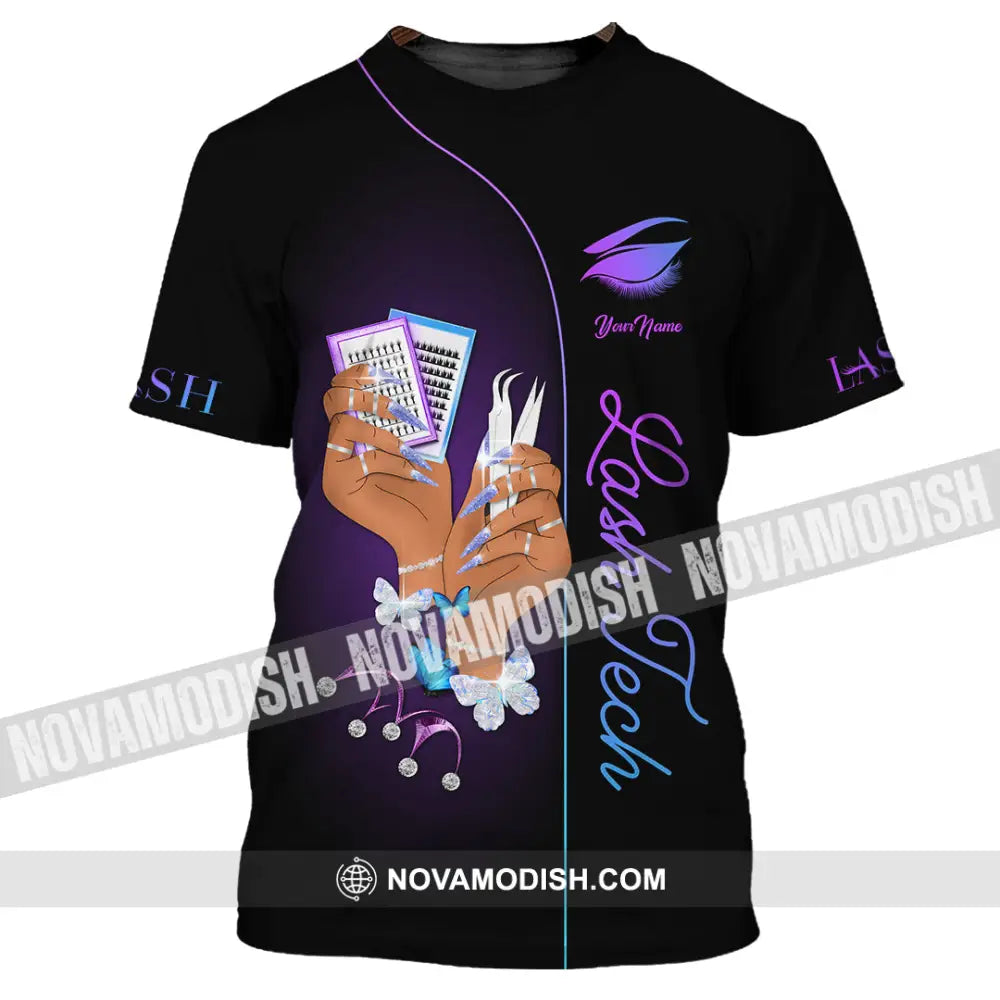 Unisex Shirt - Custom Name Shirt Lash Tech T-Shirt / S T-shirt